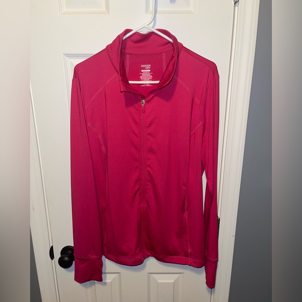 Danskin Fuchsia Zip-Up Jacket XXL. Used GC.